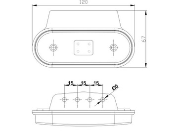 Светодиодный боковой габаритный фонарь VW T4 T5 T6 DOKA