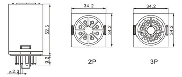 Реле R15 OMRON MK3P-I 24В AC/10А + БАЗА