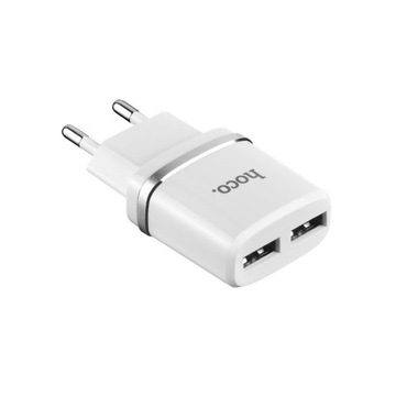 АДАПТЕР СЕТЕВОГО ЗАРЯДНОГО УСТРОЙСТВА 2xUSB HOCO 2.4A