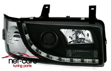 ЛАМПЫ ФАР VW T4 90-03 BLACK DAYLINE LED B