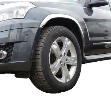 Накрылки Mercedes GLK, хромированные полосы