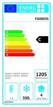 FORGAST SZAFA MROŹNICZA LAKIEROWANA 360L FG08035