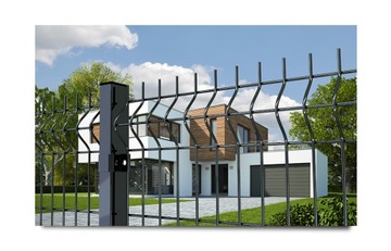 PANELE ogrodzeniowe CZARNE 4mm 50x200 h=1,5m PANEL