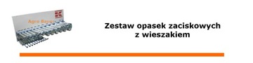 Zestaw opasek ślimakowych z Wieszakiem 220 szt.