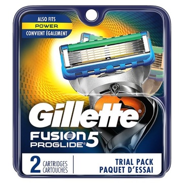 Gillette Fusion5 Proglide 2 шт. Вставки для лезвий Power