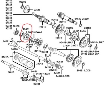 TRYB ZĘBATKA PRZESUWKA GŁÓWNA KYMCO MXU 300 300R 300NEW