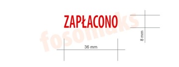 Pieczątka z tekstem ZAPŁACONO
