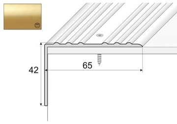 Уголок алюминиевый А32, 120см GOLD 42x65мм