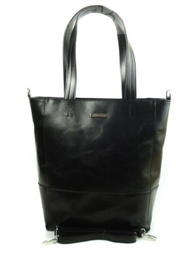 DUŻA WŁOSKA TORBA SHOPPER BAG laBOMBA ZARKA GRANAT