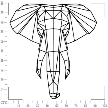 ГЕОМЕТРИЧЕСКИЕ НАКЛЕЙКИ НА НАСТЕНУ СЛОН 100см