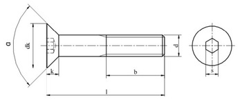 M4x8 Śruby imbusowe kl.10.9 DIN 7991 PG cz 10szt