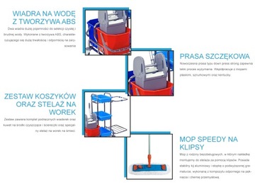 Набор для уборки 2x17л + швабра 50см