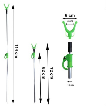 ПОДСТАВКА ДЛЯ РЫБАЛКИ 72/114 см АЛЮМИНИЙ Удочки