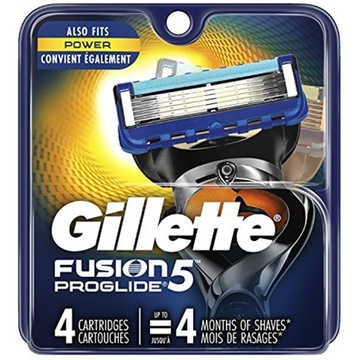 Картриджи Gillette Fusion5 Proglide 4шт (Power) США