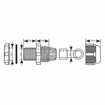 Кабельный ввод PG21 IP68 PG-21