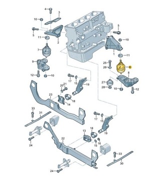 ЭЛЕКТРОРЕЗИНОВАЯ ПОДУШКА ДВИГАТЕЛЯ AUDI A4 B7