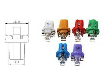 Лампа R5 T5 W2W с цоколем Opel VW LED 12V в Познани