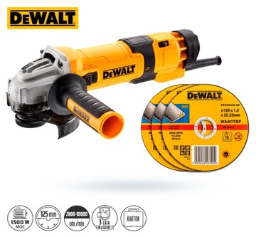 Шлифмашина 125 мм 1500 Вт DeWALT DWE4257 + 3 ДИСКОВ