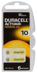 6 x 10 слуховых батарей PR70 Duracell ActivAir