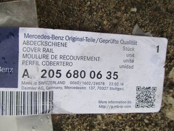 фото thumb №3, Mercedes c-klasa w205 планка накладка порог