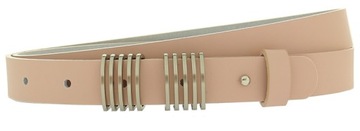 Ecru Creamy Women's Leather Belt Wide PL Pro.