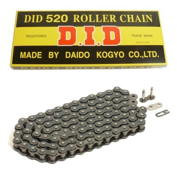 ŁAŃCUCH NAPĘDOWY MOTO. DID 520 BEZ O-RING (3020DAN) (ROZKUTY+OGNIWO) D.I.D