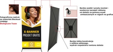 X-BANNER 80x180 БЛОКАУТ паука + БЕСПЛАТНЫЙ ДИЗАЙН