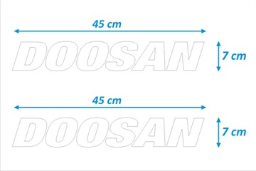 НАКЛЕЙКИ НАКЛЕЙКИ - DOOSAN - 2 шт - БЕЛЫЕ