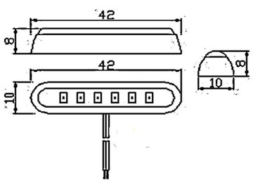 Лампа светодиодная с кабелем, освещение багажника, номерного знака TUNING 12V