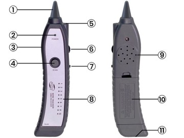 Поиск кабельных пар, сетевой тестер, кабельный локатор, измеритель RJ45, RJ11