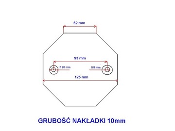 Guma PODKŁADKA NAKŁADKA na ŁAPĘ PODNOŚNIKA 8-kątna