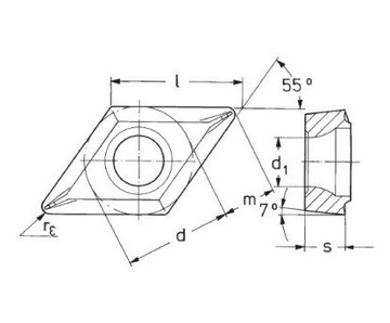 ПЛИТЫ DCMT 11T308 HH150 листовая сталь, нержавеющая сталь