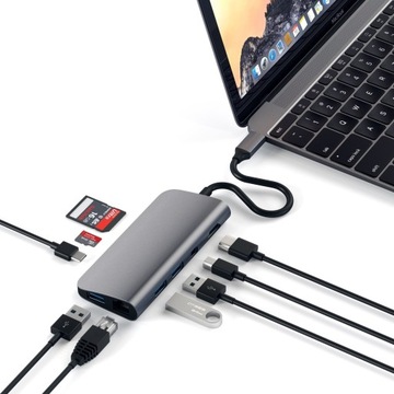 Мультимедийный адаптер Satechi Type-C Multimedia Aluminium USB-C «серый космос»