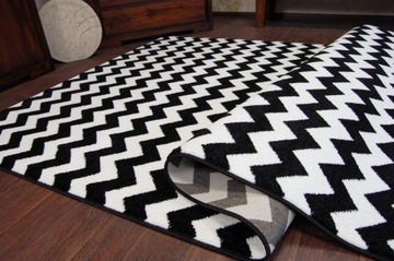 Ковер 240x330 SCANDINAVIAN ZIGZAG BLACK SK #GR2422