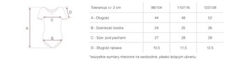 BODY DO TAŃCA RYTMIKI BALETU DZIECI X1 GB 110/116