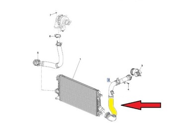 ШЛАНГ ТУРБОИНТЕРКУЛЕРА CHEVROLET CRUZE 2.0 CDI