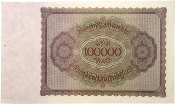 Германия - БАНКНОТА 100 000 марок 1923 г.