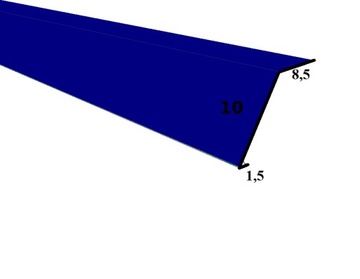 Желобная полоса СИНЯЯ RAL 5010, длина 1,95 м