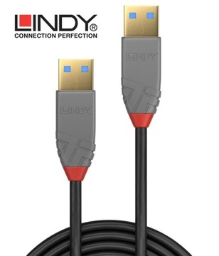 Kabel USB 3.0 typ A - A SuperSpeed Lindy 36754 5m