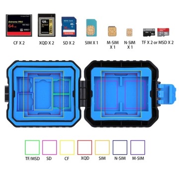 CASE BOX Чехол-бокс для карт CF SD MicroSD SIM MicroSIM NanoSIM