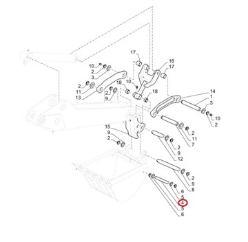 КОРПУС ЗАДНЕГО КОВША 580 590 SR K T SM D37614