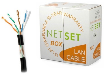 NETSET BOX UUTP PE 5e, 305 м, витая пара, черный кабель