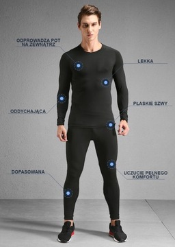 Термобелье Long Johns TERMAL XXL Гетры, черный