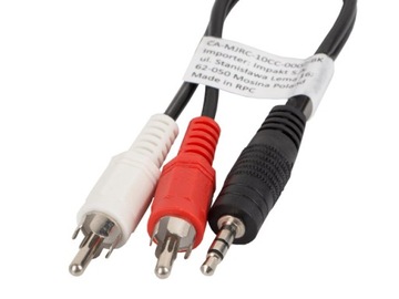 КАБЕЛЬ MINI JACK 3,5 мм — 2x RCA CHINCH длиной 2 м AUX