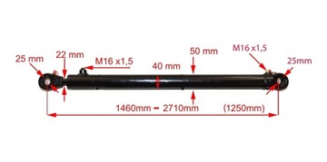 ГИДРАВЛИЧЕСКИЙ ЦИЛИНДР CJ2F 40x22x1250 U25 L=1460