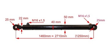 SIŁOWNIK HYDRAULICZNY CJ2F 40x22x1250 U25 L=1460