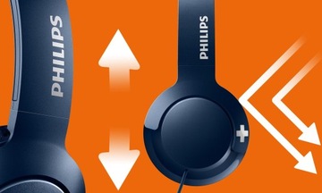 Накладные наушники PHILIPS SHL3070 BASS+, СИНИЕ