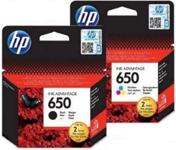 Оригинальные черные чернила HP 650 + цветные для 2545 2645 3515