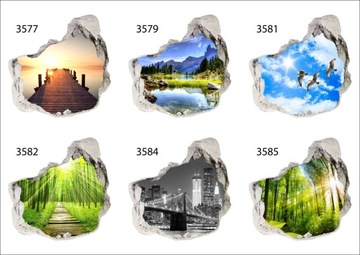 3D наклейки на стену Дыра в стене 120