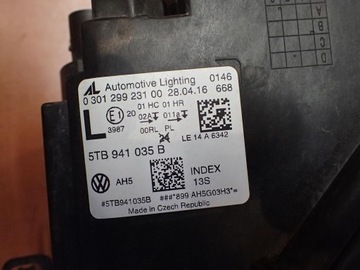 фото thumb №5, Лампа перед переднее левая vw touran 15- 5t полный led